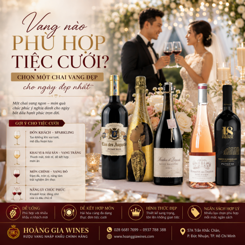 Vang Nào Phù Hợp Tiệc Cưới? Chọn Một Chai Vang Đẹp Cho Ngày Đẹp Nhất