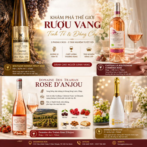 Rượu Vang Ngọt Là Gì? Top 5 Chai Vang Ngọt Dễ Uống Nhất