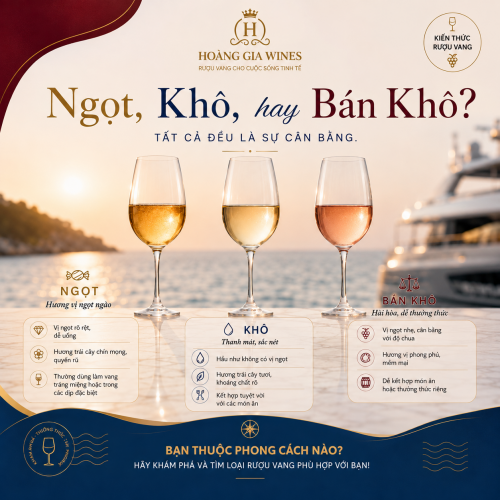 Vang Ngọt, Vang Khô Hay Bán Khô? Cách Chọn Vang Phù Hợp Với Khẩu Vị
