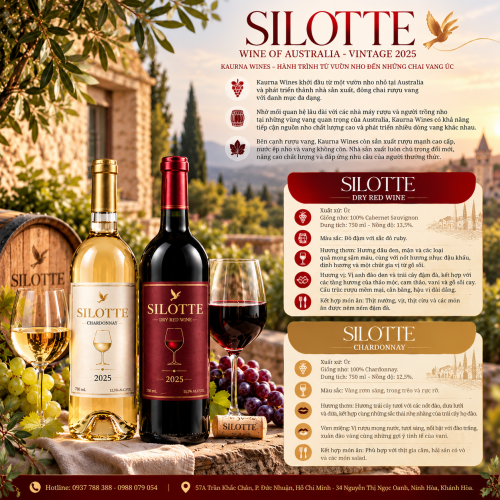 KHÁM PHÁ SILOTTE - HAI SẮC THÁI VANG ÚC TỪ KAURNA WINE